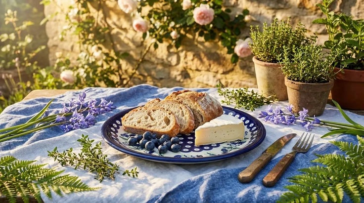 Detail image of Zaklady Sweet Annie Dining Plates & Bowls — Polish Pottery