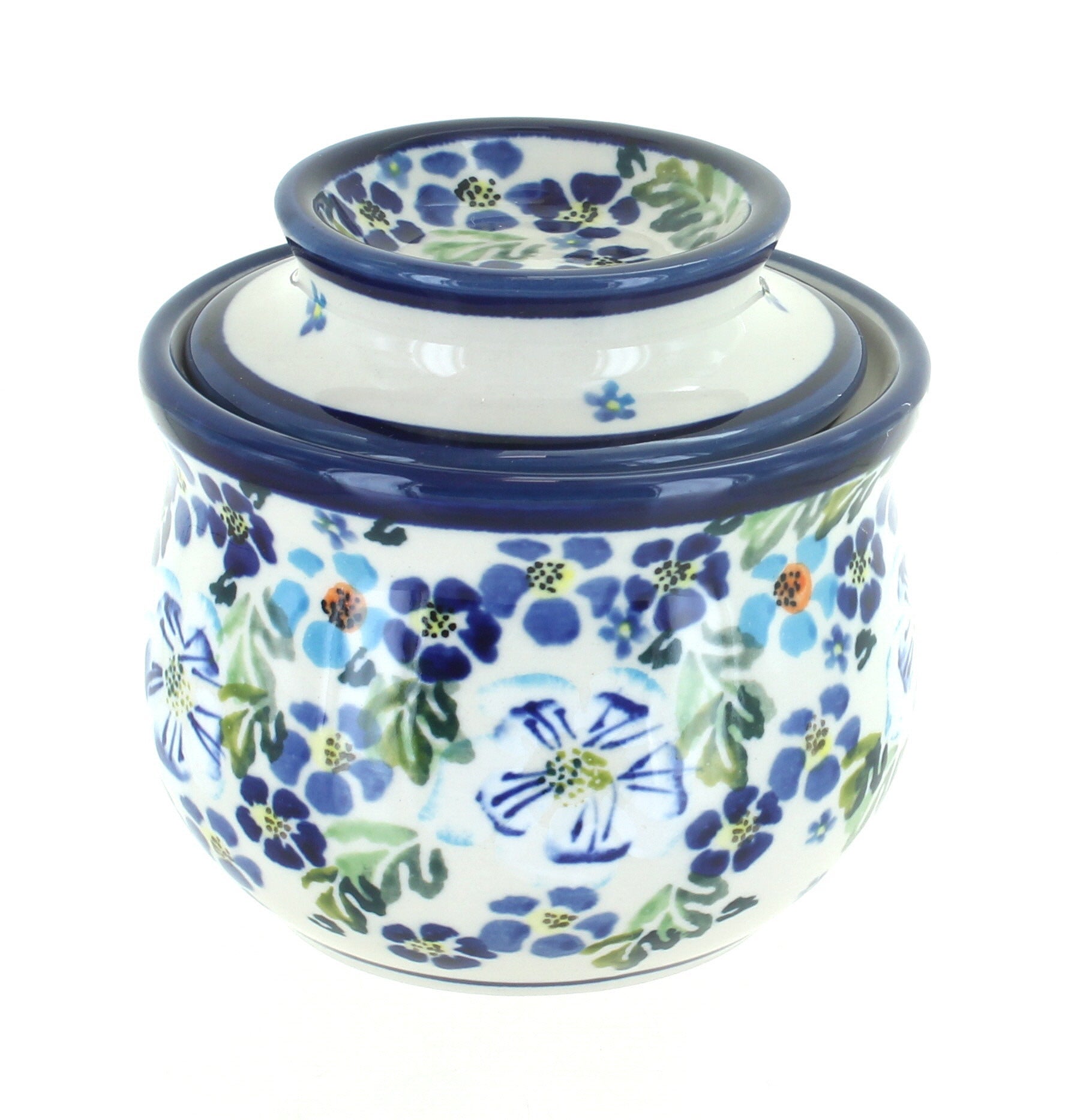 Zaklady Vintage Violet Butter Dish — Polish Pottery