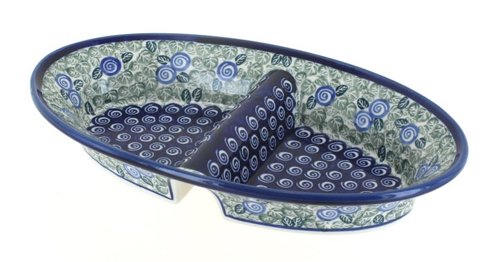 Zaklady Seaside Swirl Large Serving Piece — Polish Pottery
