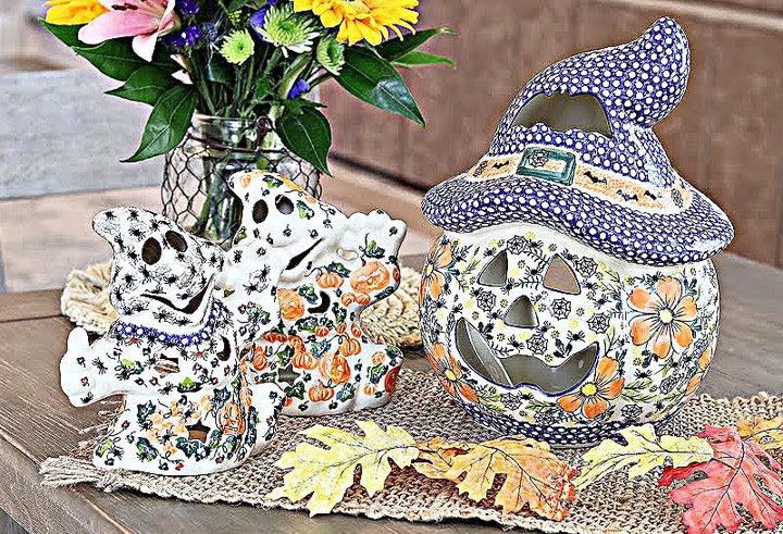 Vena Pumpkins Figurine — Polish Pottery