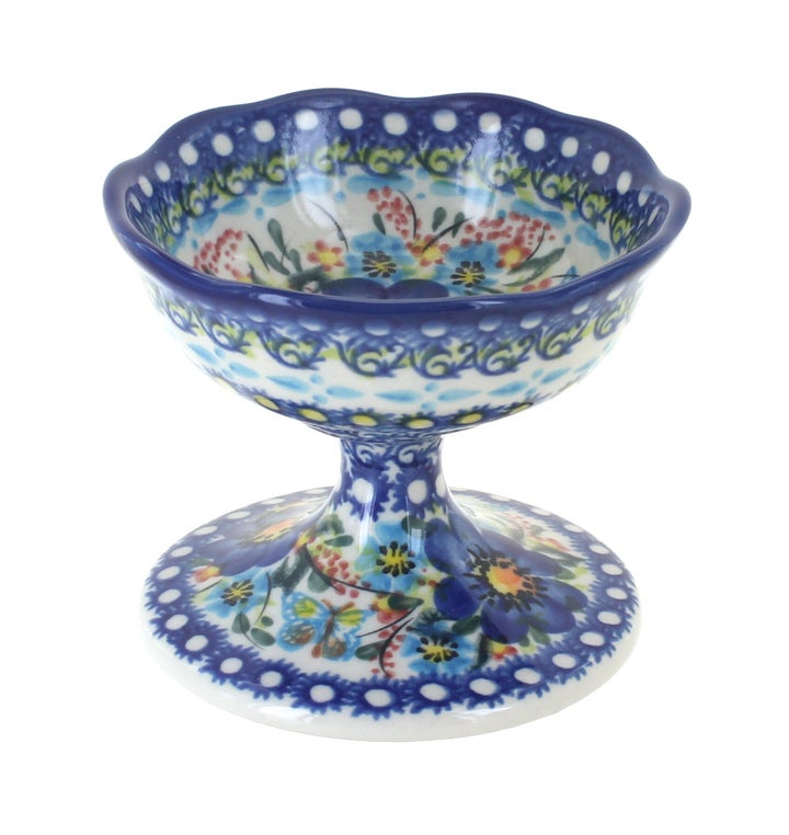 Vena Garden of Blue Dining Plates & Bowls — Polish Pottery