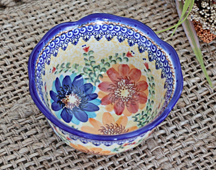 Vena Autumn Burst Petite Bowl/Dish — Polish Pottery
