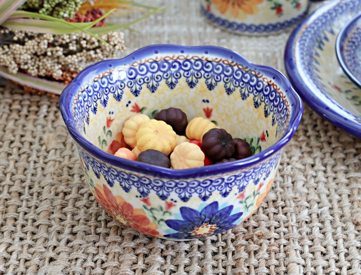 Vena Autumn Burst Petite Bowl/Dish — Polish Pottery