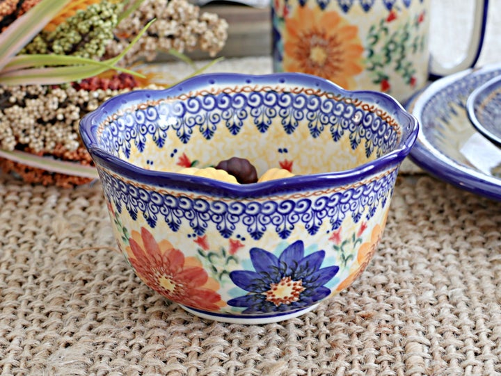 Vena Autumn Burst Petite Bowl/Dish — Polish Pottery