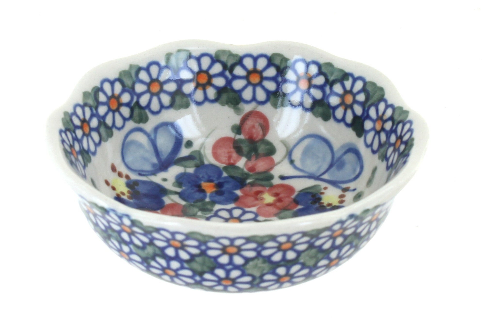 Vena Garden Butterfly Petite Bowl/Dish — Polish Pottery