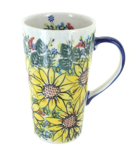 Vena Sunflower Maze Mug — Polish Pottery