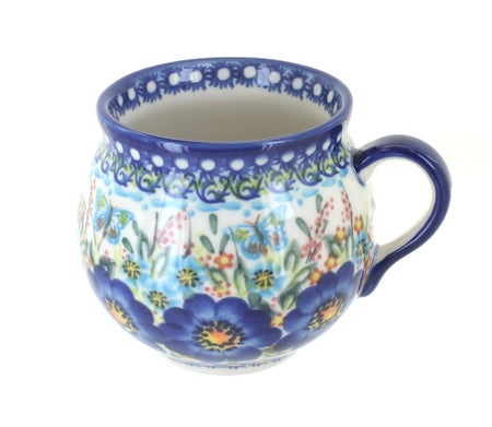 Vena Garden of Blue Mug — Polish Pottery