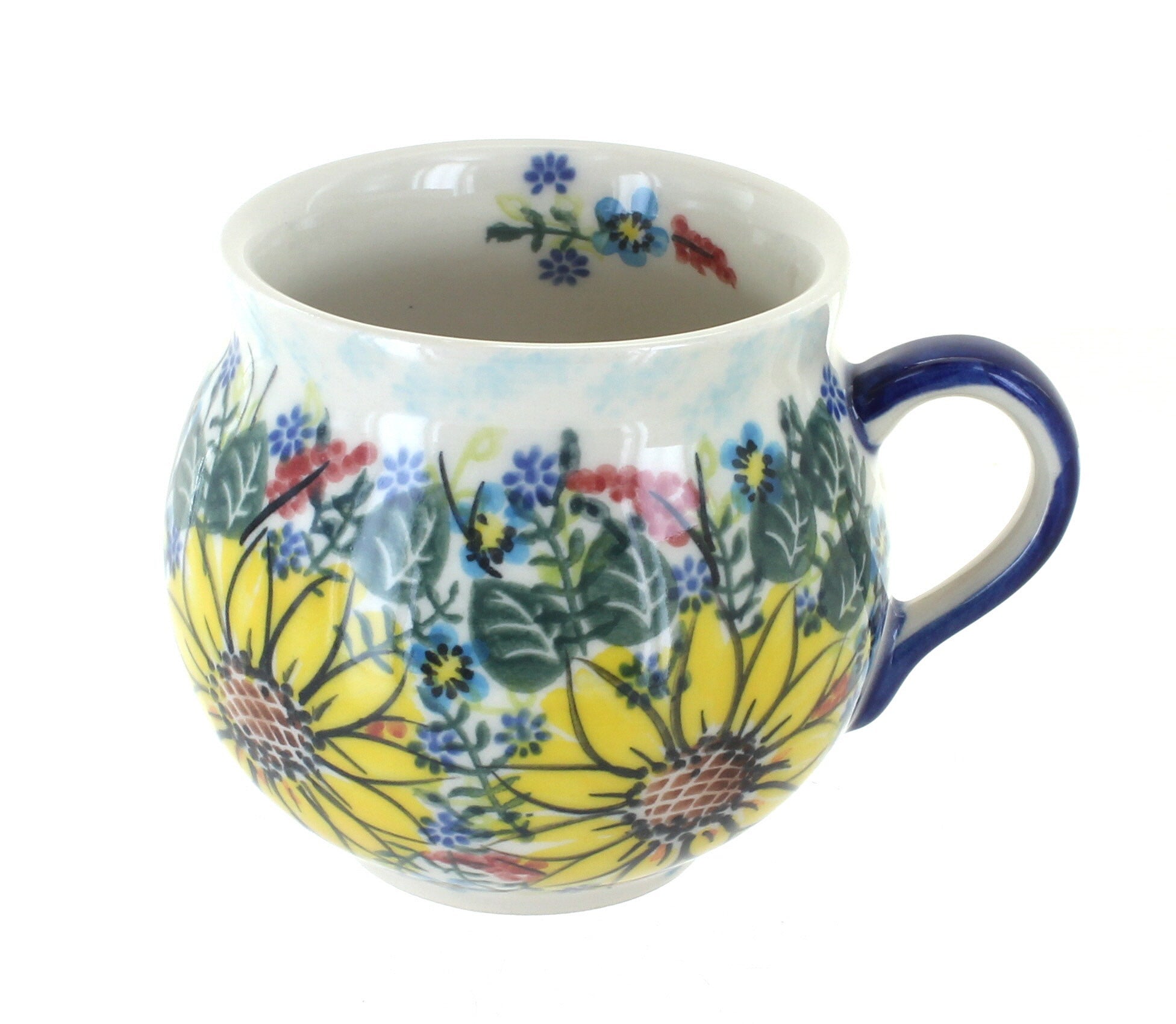 Vena Sunflower Maze Mug — Polish Pottery