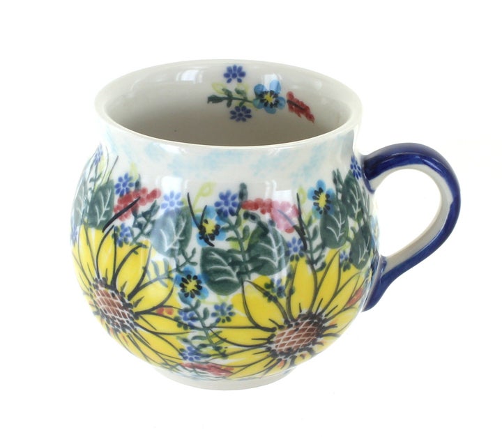 Vena Sunflower Maze Mug — Polish Pottery