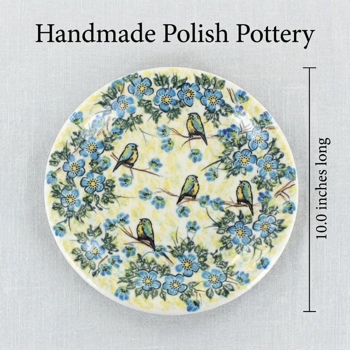 Vena Bluebird Garden Dining Plates & Bowls — Polish Pottery