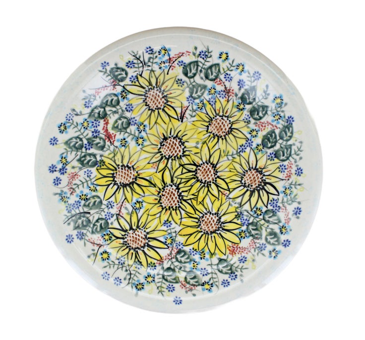 Detail image of Vena Sunflower Maze Dining Plates & Bowls — Polish Pottery