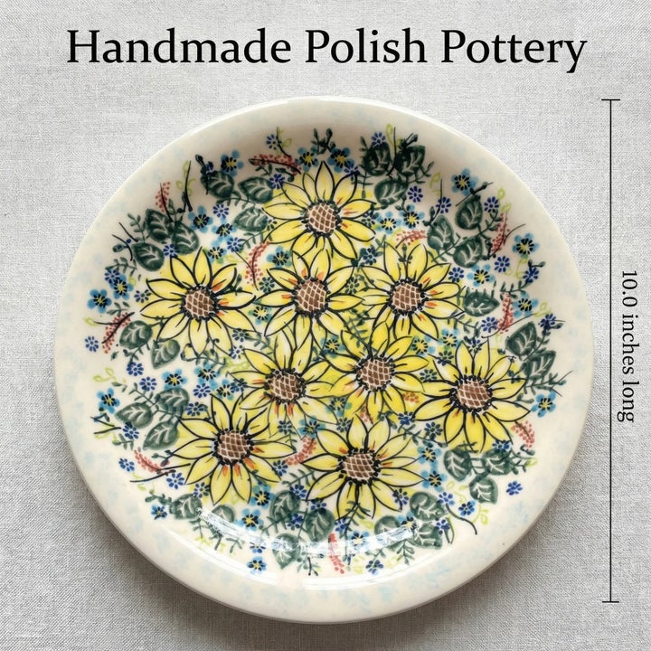Vena Sunflower Maze Dining Plates & Bowls — Polish Pottery