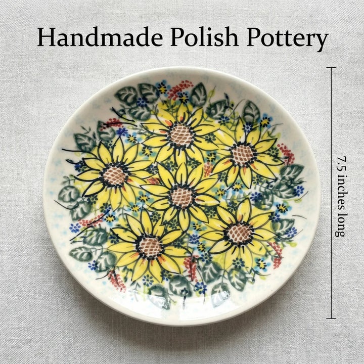 Vena Sunflower Maze Dining Plates & Bowls — Polish Pottery
