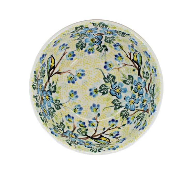 Detail image of Vena Bluebird Garden Dining Plates & Bowls — Polish Pottery