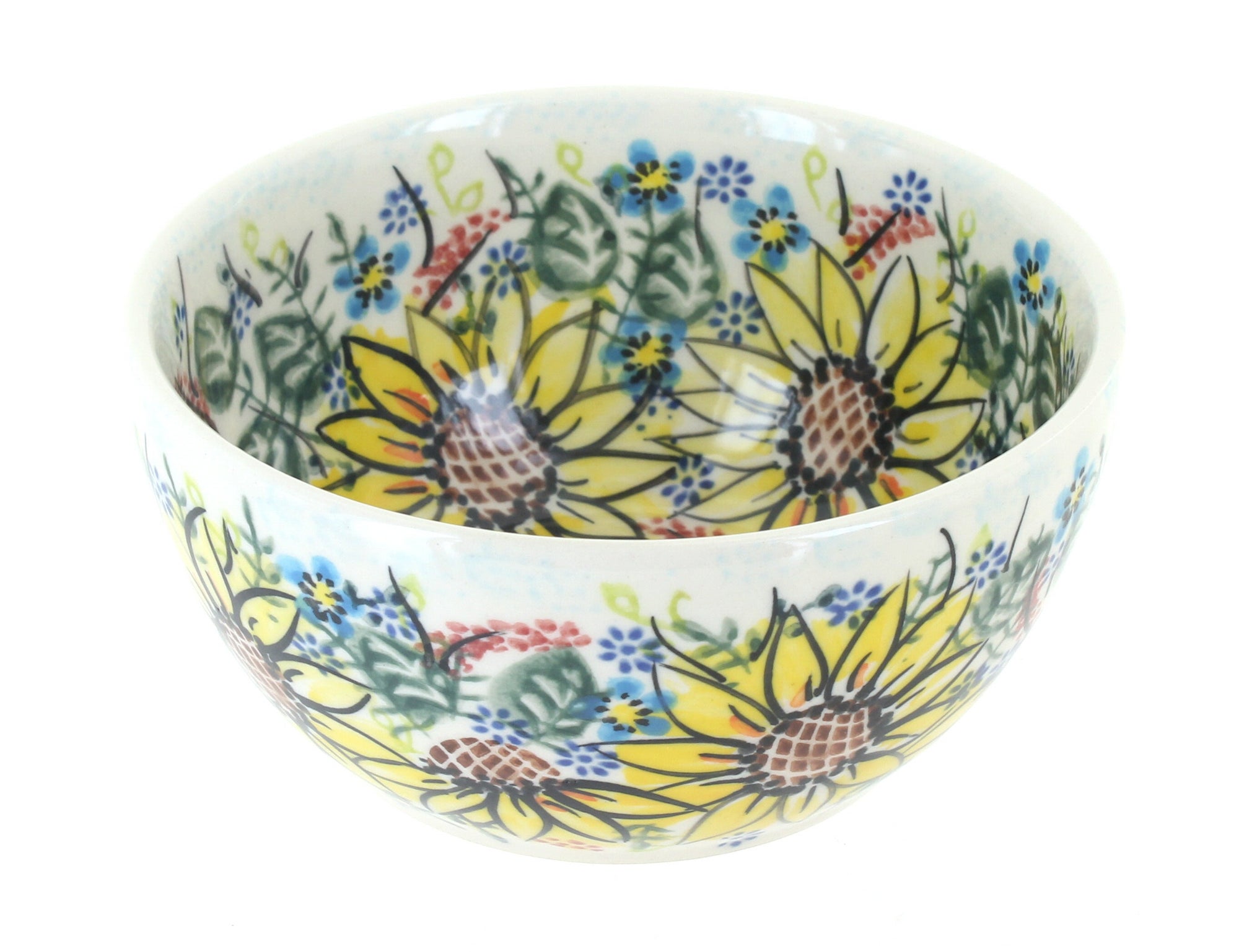 Vena Sunflower Maze Dining Plates & Bowls — Polish Pottery