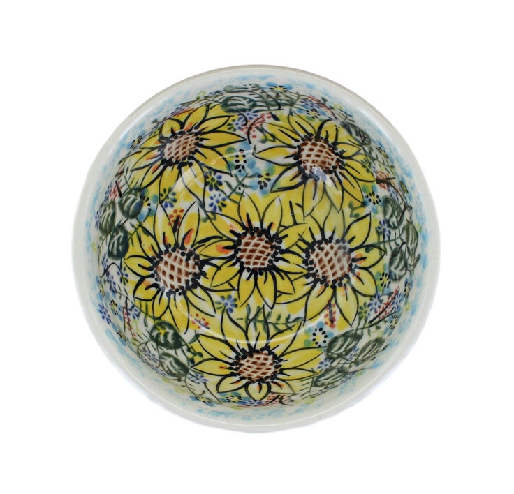 Detail image of Vena Sunflower Maze Dining Plates & Bowls — Polish Pottery