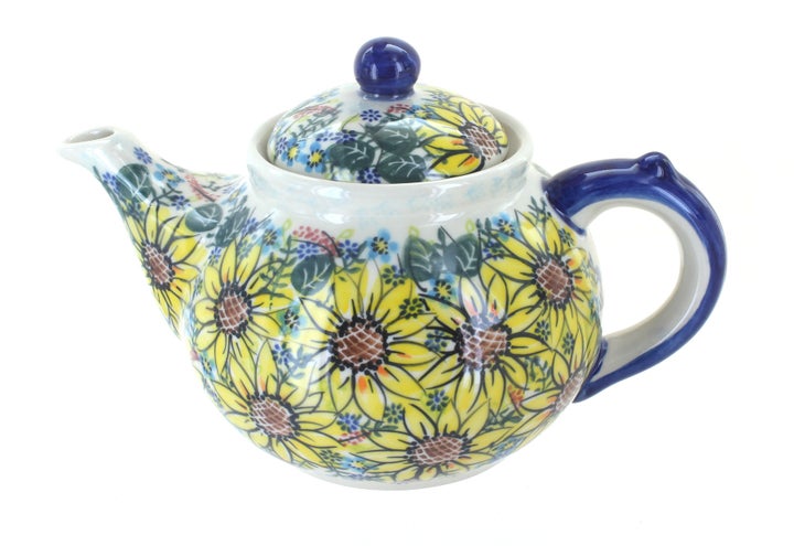 Vena Sunflower Maze Teapot — Polish Pottery