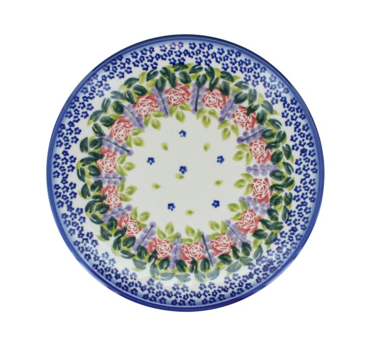Detail image of WR Unikat Roses Are Red Dining Plates & Bowls — Polish Pottery