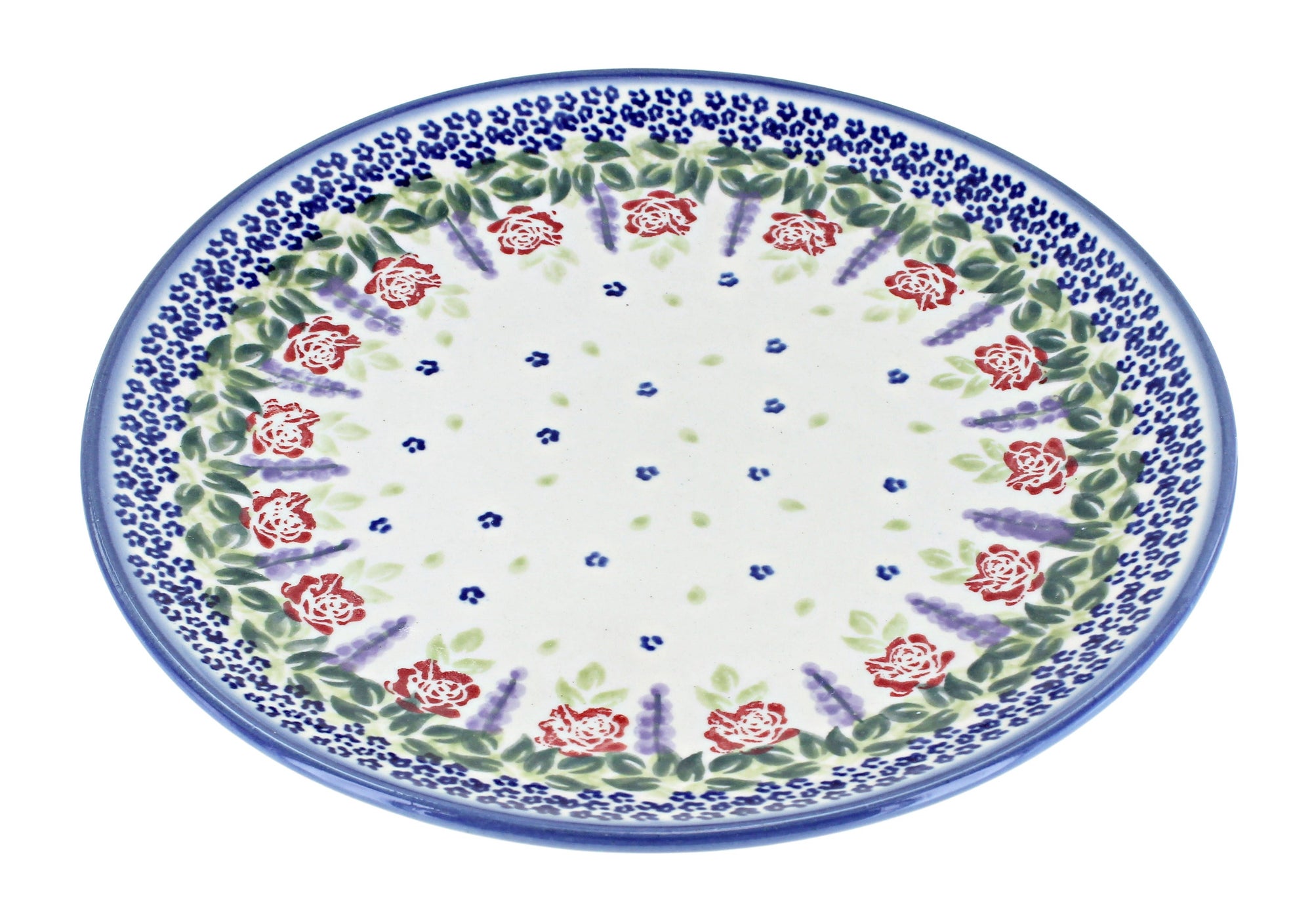 WR Unikat Roses Are Red Dining Plates & Bowls — Polish Pottery