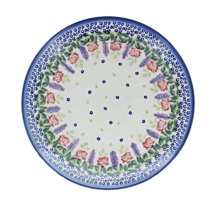 Detail image of WR Unikat Roses Are Red Dining Plates & Bowls — Polish Pottery
