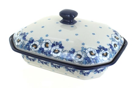 Ceramika Artystyczna Georgia Blue Medium Bakeware — Polish Pottery
