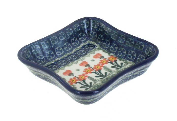 Ceramika Artystyczna Peach Posy Petite Bowl/Dish — Polish Pottery