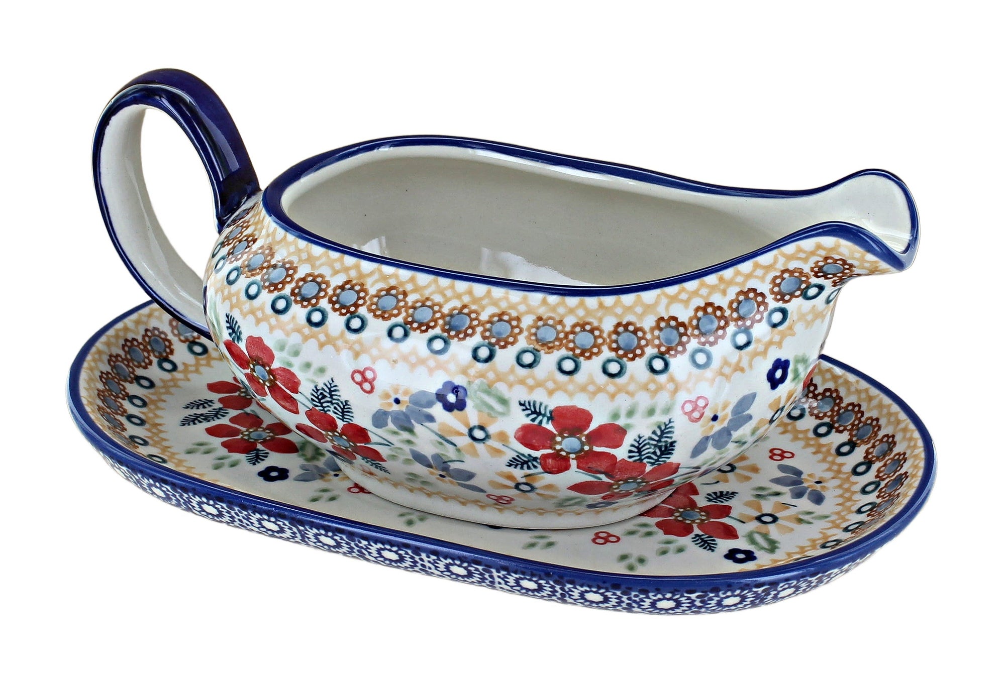 Manufaktura Red Daisy Dining Accessories — Polish Pottery
