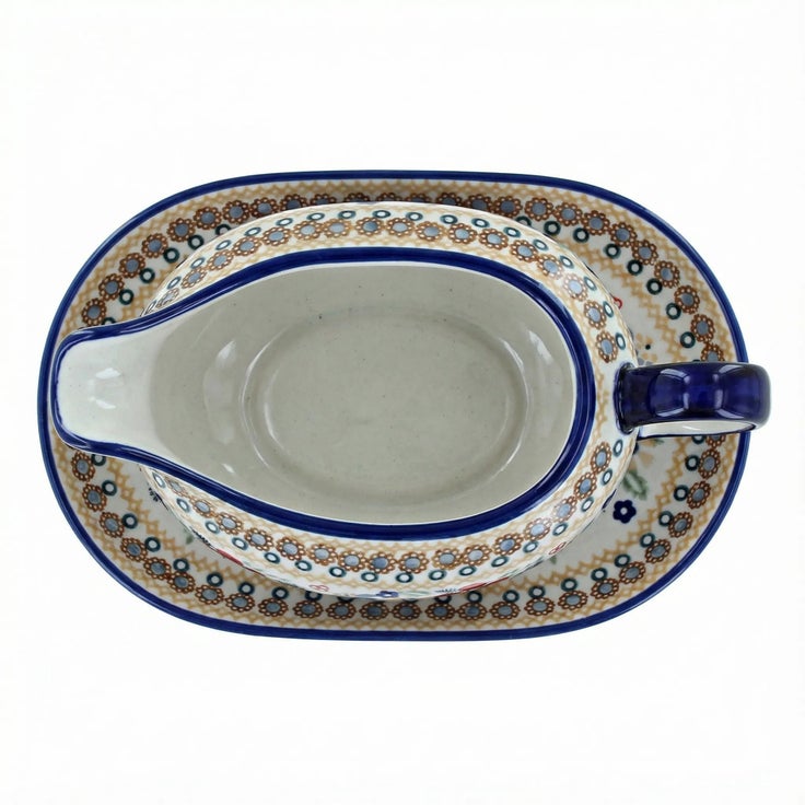 Detail image of Manufaktura Red Daisy Dining Accessories — Polish Pottery