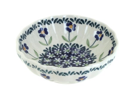 Manufaktura Blue Daisy Petite Bowl/Dish — Polish Pottery