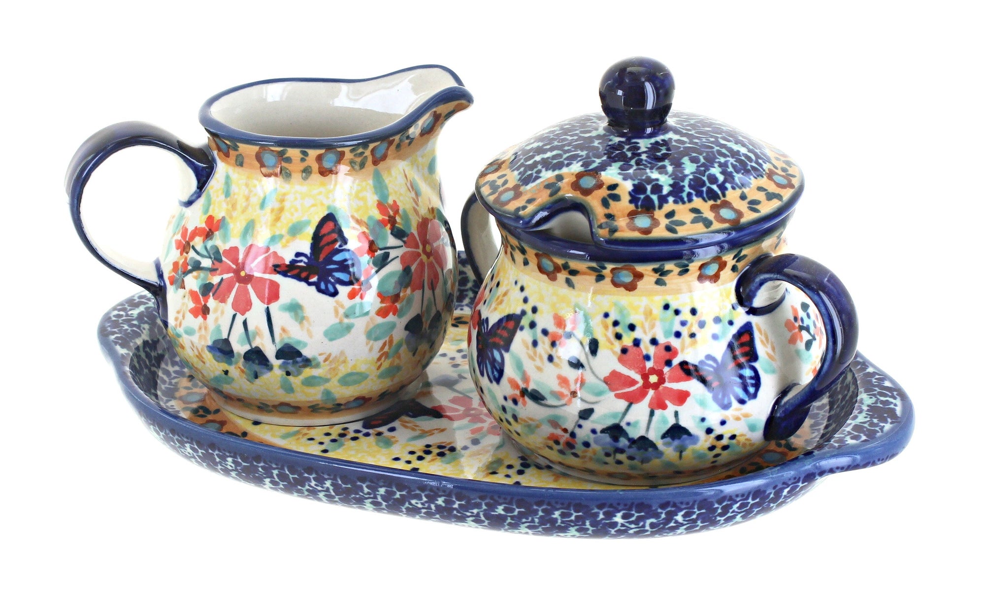 Manufaktura Blue Butterfly Coffee & Tea Accessories — Polish Pottery