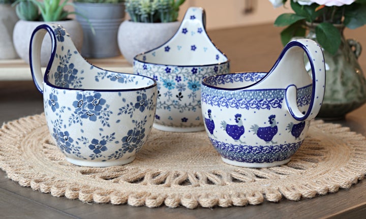 Ceramika Artystyczna Blue Fleur Dining Plates & Bowls — Polish Pottery