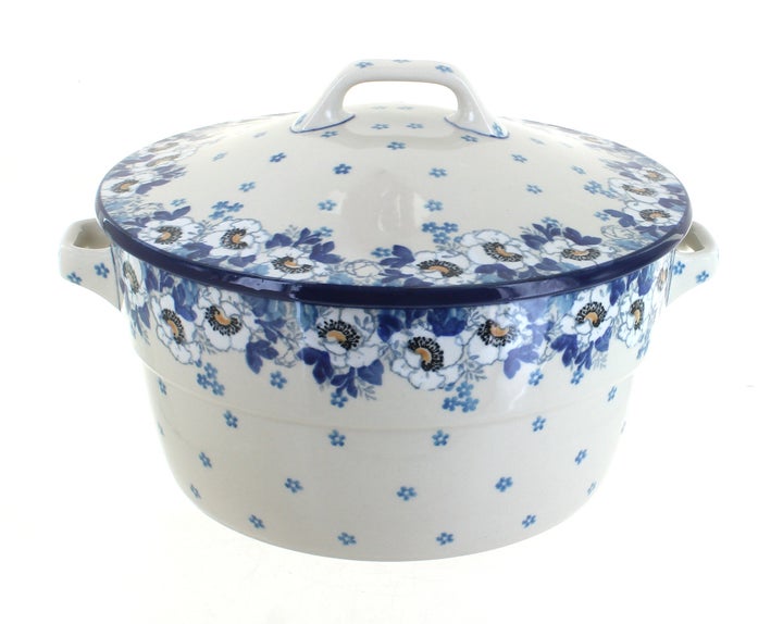 Ceramika Artystyczna Georgia Blue Medium Bakeware — Polish Pottery