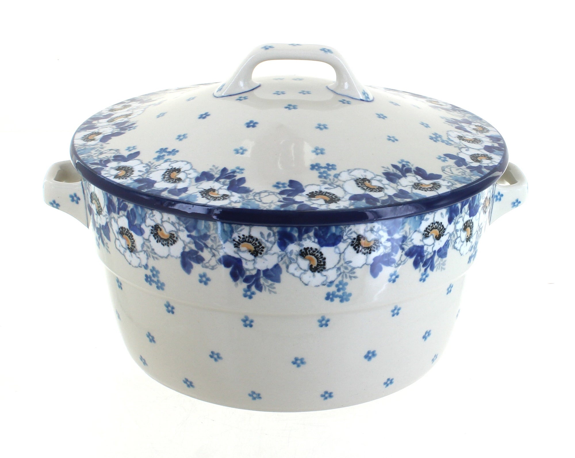 Ceramika Artystyczna Georgia Blue Medium Bakeware — Polish Pottery