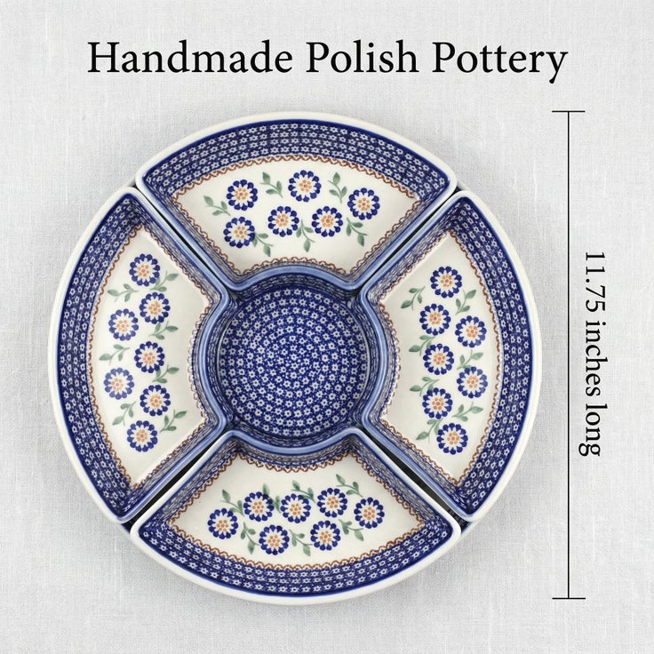 Detail image of Manufaktura Peach Blossom Large Serving Piece — Polish Pottery