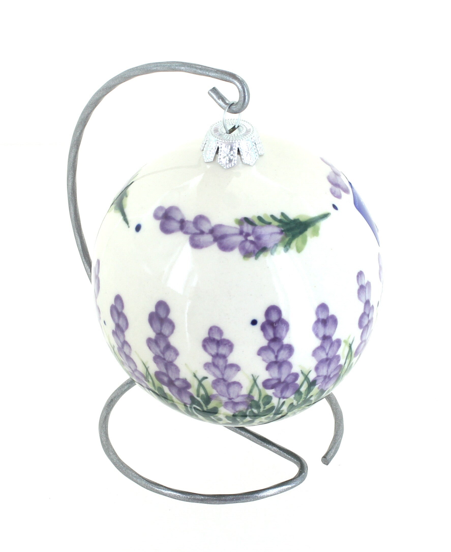WR Unikat Lavender Fields Large Christmas Ball — Polish Pottery