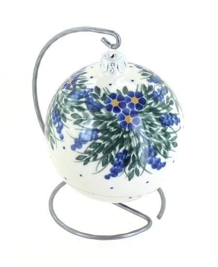 WR Unikat Hyacinth Large Christmas Ball — Polish Pottery