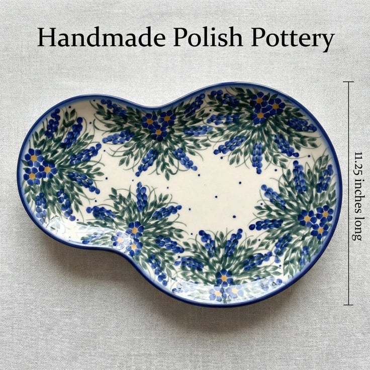 Detail image of WR Unikat Hyacinth Dining Plates & Bowls — Polish Pottery