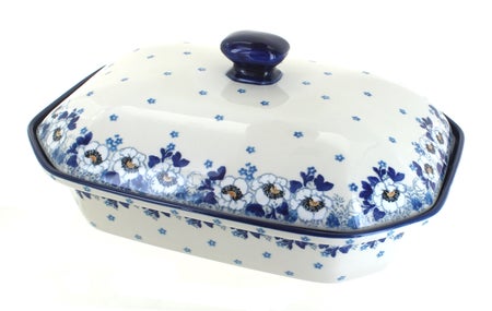 Ceramika Artystyczna Georgia Blue Large Bakeware — Polish Pottery