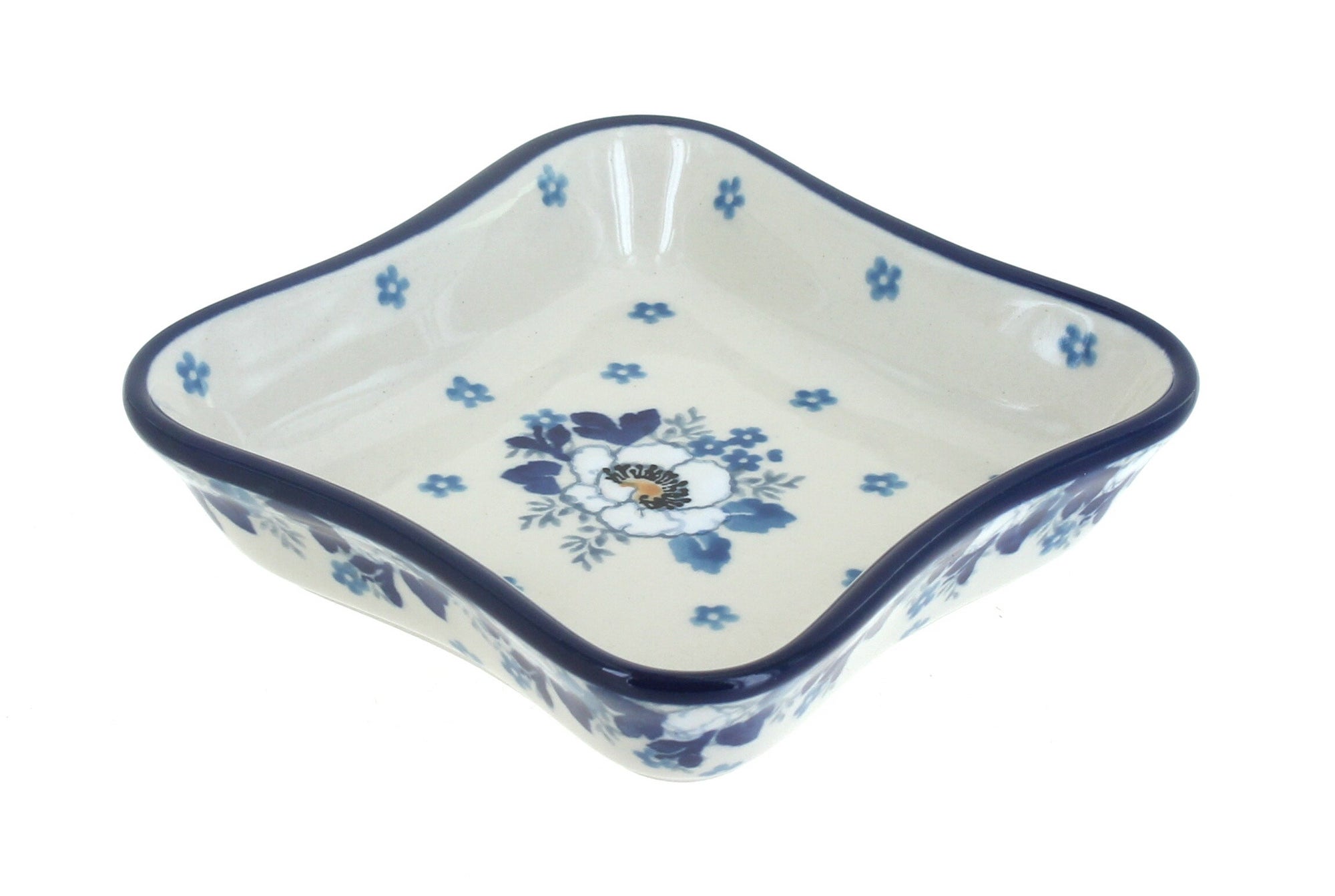 Ceramika Artystyczna Georgia Blue Petite Bowl/Dish — Polish Pottery
