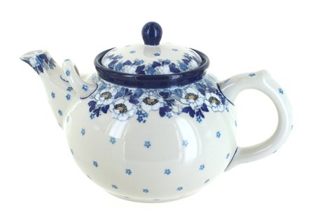Ceramika Artystyczna Georgia Blue Teapot — Polish Pottery