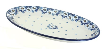 Ceramika Artystyczna Georgia Blue Large Serving Piece — Polish Pottery