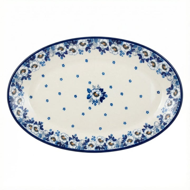 Ceramika Artystyczna Georgia Blue Large Serving Piece — Polish Pottery
