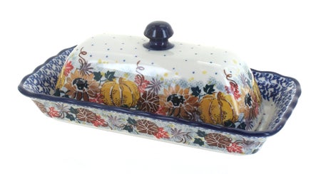 Ceramika Artystyczna Harvest Bounty Butter Dish — Polish Pottery