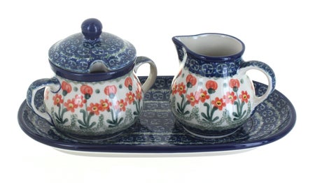 Ceramika Artystyczna Peach Posy Coffee & Tea Accessories — Polish Pottery