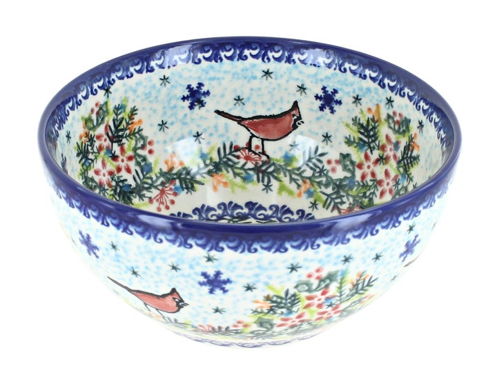 Vena Winter Cardinal Dining Plates & Bowls — Polish Pottery