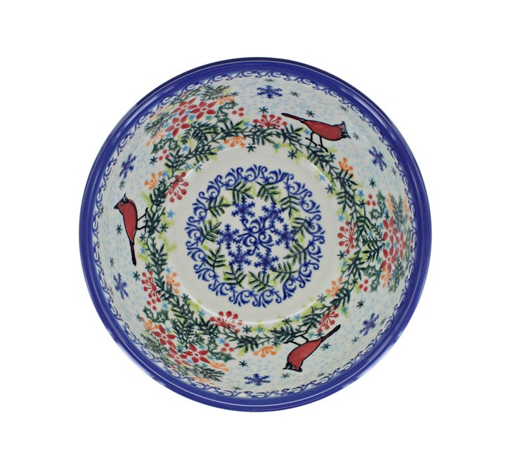 Vena Winter Cardinal Dining Plates & Bowls — Polish Pottery