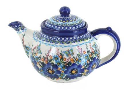 Vena Garden of Blue Teapot — Polish Pottery