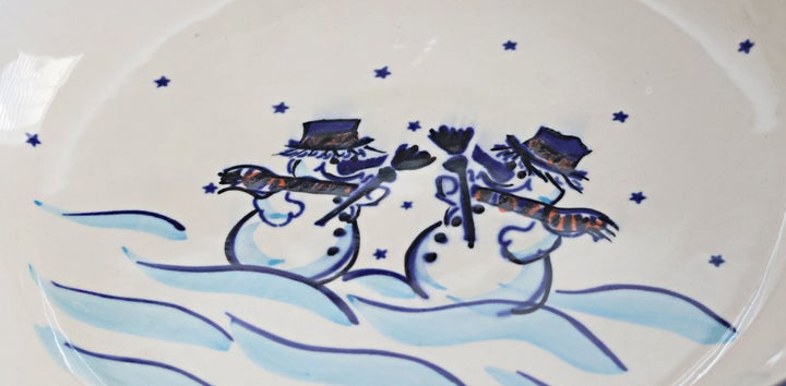 Zaklady Frosty Friend Large Serving Piece — Polish Pottery