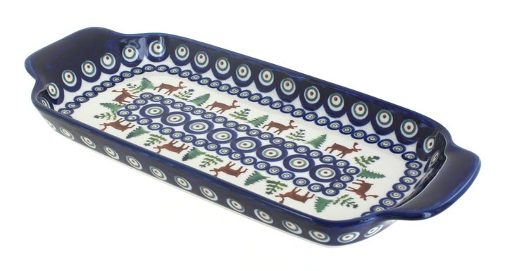 Zaklady Reindeer Pine Medium Serving Piece — Polish Pottery