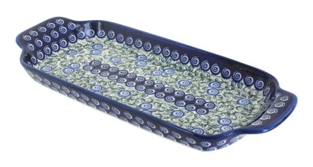 Zaklady Seaside Swirl Medium Serving Piece — Polish Pottery